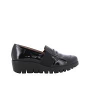 Wonders Klassiska Svarta Loafers Black, Dam