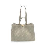 Fendi Vintage Pre-owned Canvas handvskor Green, Dam