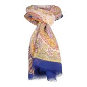 Etro Lyxigt Paisley Sidenscarf Multicolor, Dam