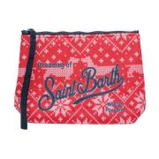 MC2 Saint Barth Jul Neopren Clutch med Dragkedja Stängning Red, Dam