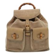 Gucci Vintage Pre-owned Mocka ryggsckar Beige, Dam