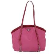 Prada Vintage Pre-owned Canvas totevskor Pink, Dam