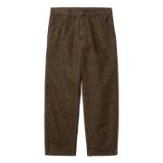 Carhartt Wip Lös rak passform arbetsbyxor Brown, Herr