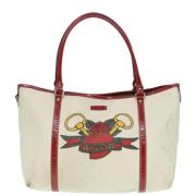 Gucci Vintage Pre-owned Canvas gucci-vskor White, Dam