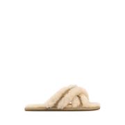 UGG Shearling Scuffita Tofflor i Elfenben Beige, Dam