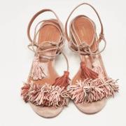 Aquazzura Pre-owned Pre-owned Mocka sandaler Pink, Dam