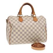 Louis Vuitton Vintage Pre-owned Canvas handvskor White, Dam