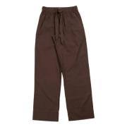 Tekla Kaffe Poplin Pyjamasbyxor Brown, Herr