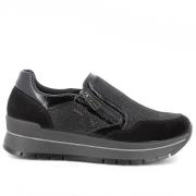 Igi&Co Svart Slip-On Dragkedja Sneakers Black, Dam