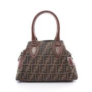 Fendi Vintage Pre-owned Canvas handvskor Brown, Dam