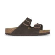 Birkenstock Arizona-modellens sandaler i mockaskinn Brown, Dam