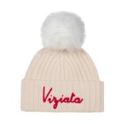 MC2 Saint Barth Räfflad Broderad Beanie Mössa White, Dam