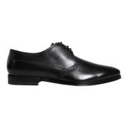 Dolce & Gabbana Svarta Läder Derby Klädsel Skor Black, Herr