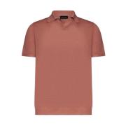 Roberto Collina Klassisk Polo Shirt för Män Pink, Herr