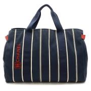 Chanel Vintage Pre-owned Canvas totevskor Blue, Dam