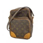 Louis Vuitton Vintage Pre-owned Tyg axelremsvskor Brown, Dam