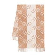 Twinset Sandy Brown Stola Sjal Wrap Beige, Dam