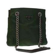 Prada Vintage Pre-owned Nylon prada-vskor Green, Dam