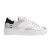 D.a.t.e. Silverläder Sneakers med Gummisula Gray, Dam