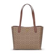 Coach Signatur Willow Tote Väska Brown, Dam