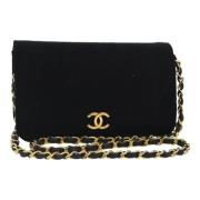 Chanel Vintage Pre-owned Laeder axelremsvskor Black, Dam