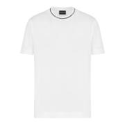 Emporio Armani Vit Kortärmad Logotyp Krage T-shirt White, Herr