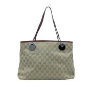 Gucci Vintage Pre-owned Canvas gucci-vskor Beige, Dam