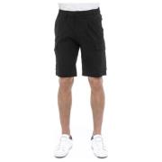 People of Shibuya Tekniska elastiska shorts med cargofickor Black, Her...