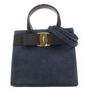 Salvatore Ferragamo Pre-owned Pre-owned Mocka handvskor Blue, Dam