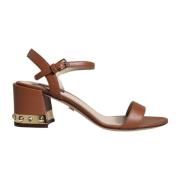 Dolce & Gabbana Bruna Läder Ankelrem Sandaler Brown, Dam