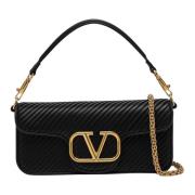 Valentino Garavani Liten Axelväska Loco Black, Dam