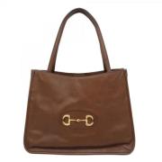 Gucci Vintage Pre-owned Laeder totevskor Brown, Dam