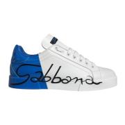 Dolce & Gabbana Casual Läder Låga Sneakers White, Herr