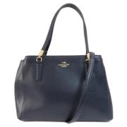 Coach Pre-owned Pre-owned Canvas axelremsvskor Blue, Dam