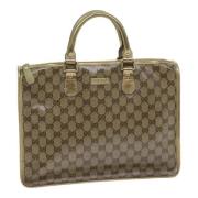 Gucci Vintage Pre-owned Canvas handvskor Brown, Dam