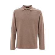 Corneliani Grå Bomull Polotröja Beige, Herr