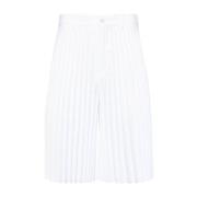 Comme des Garçons Vit Veck Detalj Shorts White, Herr