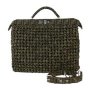 Fendi Vintage Pre-owned Canvas handvskor Brown, Herr