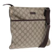 Gucci Vintage Pre-owned Belagd canvas gucci-vskor Beige, Dam