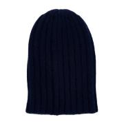 Laneus Räfflad kashmir unisex hatt Blue, Dam