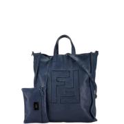 Fendi Vintage Pre-owned Laeder handvskor Blue, Dam