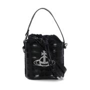 Vivienne Westwood Svart Croc Bucket Väska Kvinna Black, Dam