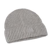 MC2 Saint Barth Grå Ull Cashmere Rästickad Beanie Mössa Gray, Dam