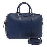 Gucci Vintage Pre-owned Laeder portfljer Blue, Dam