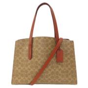 Coach Pre-owned Pre-owned Canvas axelremsvskor Brown, Dam