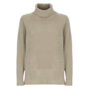 RRD Velvet High Neck Sweater Grå Gray, Dam