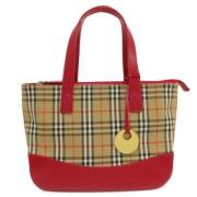 Burberry Vintage Pre-owned Canvas handvskor Red, Dam