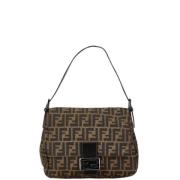 Fendi Vintage Pre-owned Canvas axelremsvskor Brown, Dam