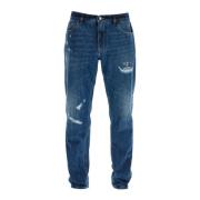 Dolce & Gabbana Slitna Loose Fit Denim Jeans Blue, Herr