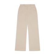 Circolo 1901 Beige High-Waisted Velour Byxor Beige, Dam